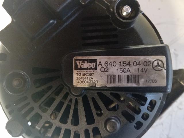 ALTERNATORE MERCEDES CLASSE A 2006 2.0 T.D. 150AH A6401540402 - immagine 4