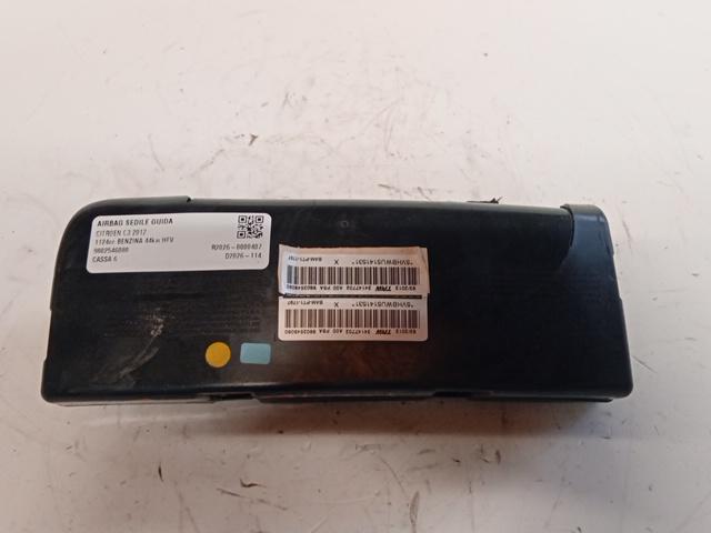 AIRBAG SEDILE GUIDA CITROEN C3 2012 9802546080