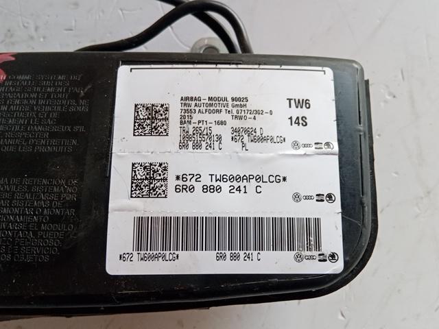 AIRBAG SEDILE GUIDA VOLKSWAGEN POLO 2015 6R0880241C - immagine 2