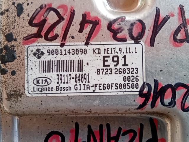 CENTRALINA MOTORE KIA PICANTO 2016 1.0 BENZ. 9001143090 - 39117 - 04091 - immagine 2