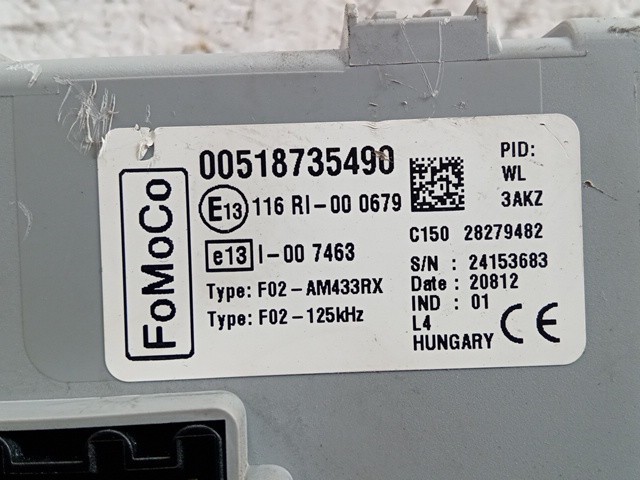 BODY COMPUTER PER FORD Ka Serie (CCU) 00518735490 (08>18) - immagine 3