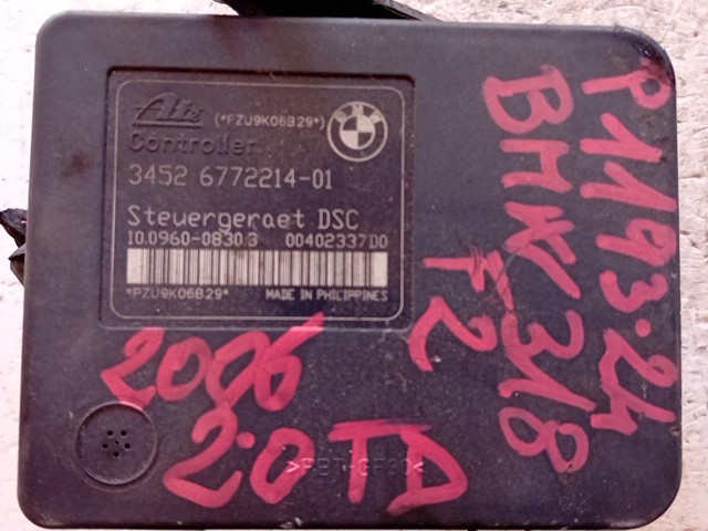 CENTRALINA ABS BMW Serie 3 E90 Berlina 10039933214 204D4 diesel 1995 (05>08) - immagine 3