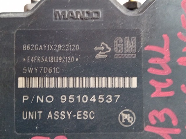 CENTRALINA ABS PER CHEVROLET Aveo 2° Serie 95104537 - 688250455 diesel 1248 (1 - immagine 5