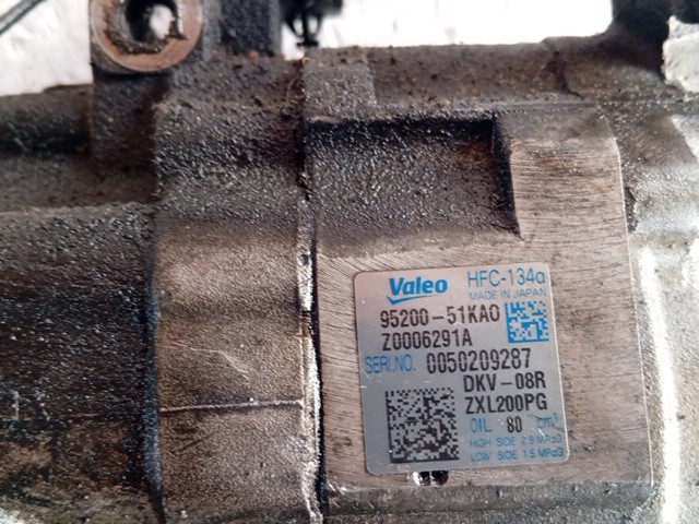 COMPRESSORE A/C PER SUZUKI Splash 1° Serie 9520051KA0 K10B benzina 996 (08>) - immagine 6