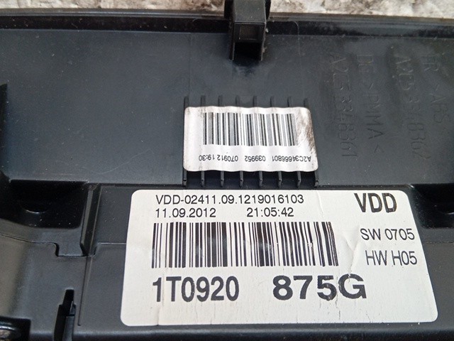 QUADRO STRUMENTI PER VOLKSWAGEN Touran 3° Serie A2C53348362 (10>15) - immagine 5