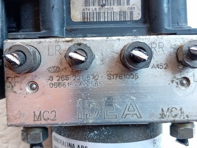 CENTRALINA ABS LANCIA Musa 1° Serie 0265231672 diesel 1248 (04>07) - immagine 4