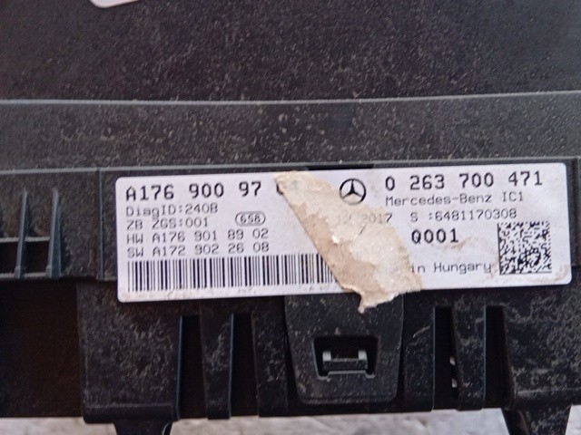 QUADRO STRUMENTI PER MERCEDES Classe A Serie (W176) A1769009704 (12>18) - immagine 4