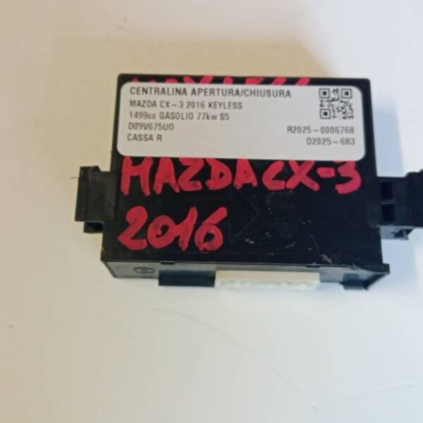 CENTRALINA KEYLESS PER MAZDA CX3 Serie D09V675UO S5 diesel 1499 (15>)