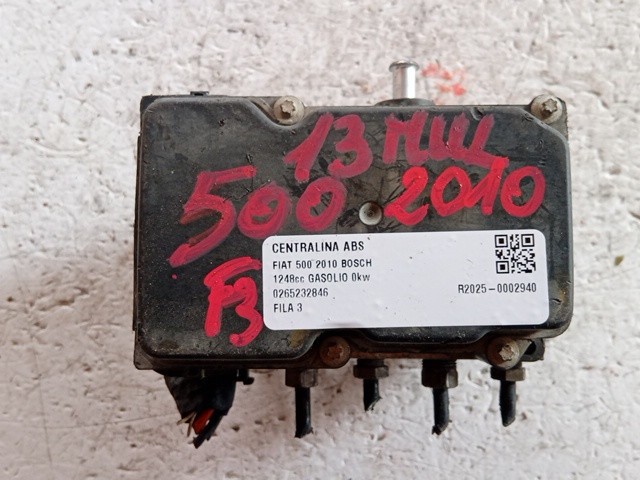 CENTRALINA ABS PER FIAT 500 Serie 0265232846 diesel 1248 (07>14) - immagine 4