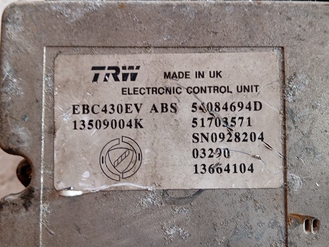 CENTRALINA ABS PER LANCIA Ypsilon 1° Serie 51703571 diesel 1248 (03>06) - immagine 4