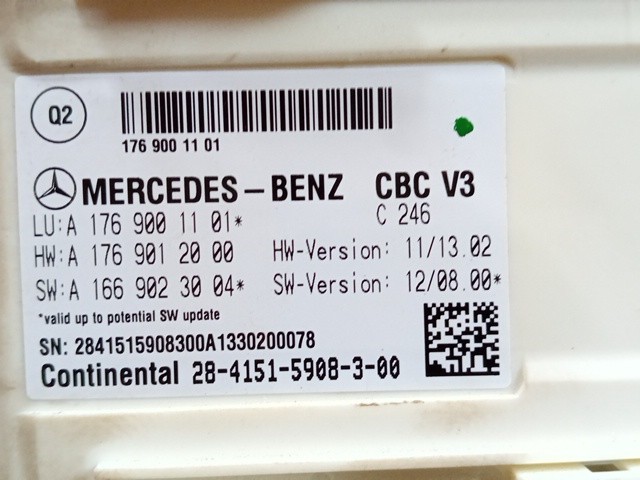 BODY COMPUTER PER MERCEDES Classe B W246 2° Serie A1769001101 (12>) - immagine 3