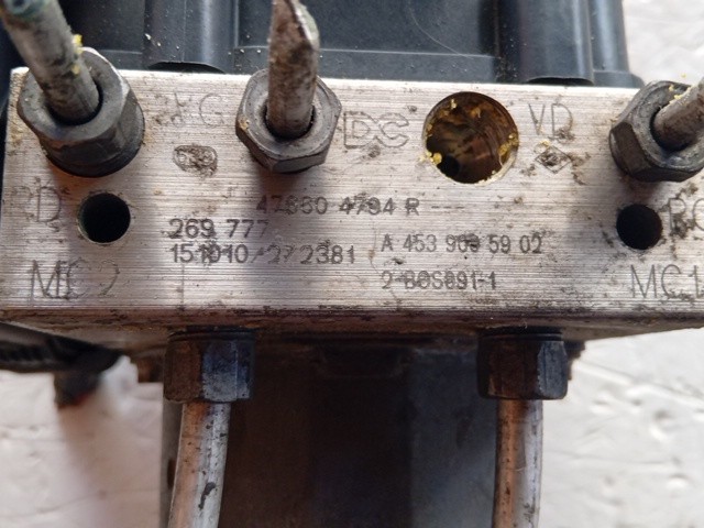 CENTRALINA ABS PER RENAULT Twingo III serie 0265255386 H4D A4 benzina 999 (14>) - immagine 3