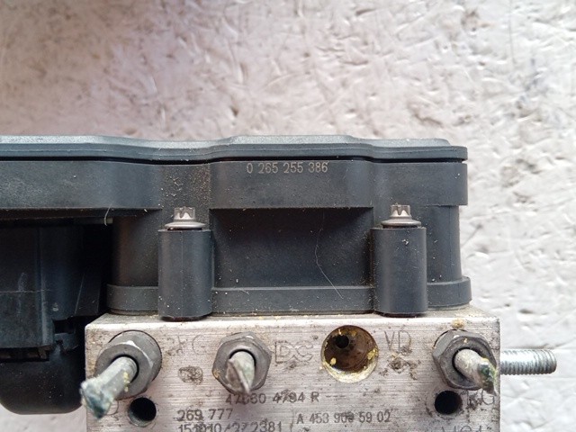 CENTRALINA ABS PER RENAULT Twingo III serie 0265255386 H4D A4 benzina 999 (14>) - immagine 6