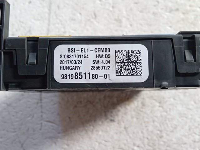 BODY COMPUTER PER CITROEN C3 Serie 9819851180 (16>) - immagine 3